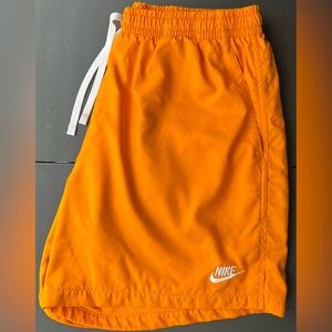 Mens Orange Nike Shorts
